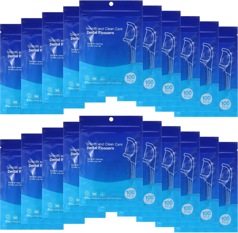 Kifmurase 2000PCS Dental Floss Picks, Adults Toothpicks Floss for Teeth Cleaning and Oral