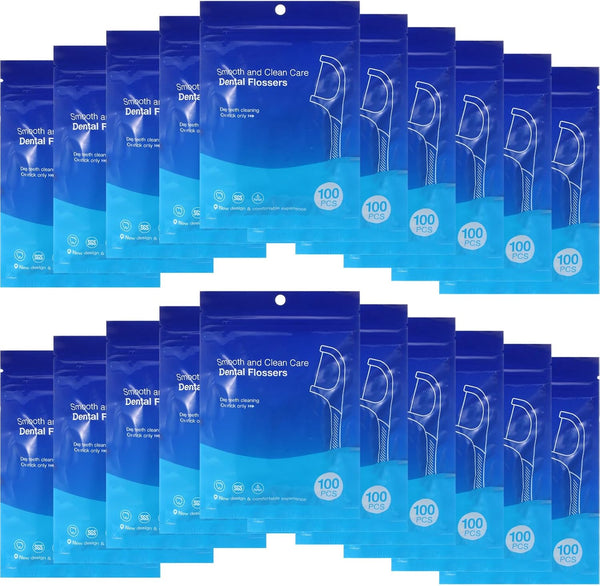 Kifmurase 2000PCS Dental Floss Picks, Adults Toothpicks Floss for Teeth Cleaning and Oral