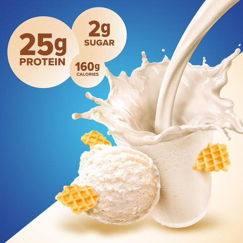 Pure Protein Powder - Whey, High Protein, Low Sugar, Gluten-Free, Vanilla Cream Flavor, 1 lb