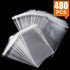 480 PCS Clear Resealable Cellophane Bags, 2 Sizes, 180 PCS 3.5×5 Inches, 300 PCS 4×6 Inches for Bakery, Snacks, and More