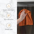 Copper Lane Lint Streak-Free Microfiber Cleaning Cloths in Tan and Copper