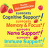 Lions Mane Gummies for Adults, 2000mg, Memory and Focus Support, Gluten Free, 60 Count