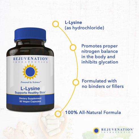 L-Lysine, Supports Healthy Skin, 60 Vegan Capsules, 500mg