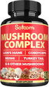 Satoomi 90 Capsules - 10in1 Turkey Tail Supplement with Lions Mane, Reishi Mushroom & Others for 90 Days