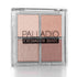 Palladio Eyeshadow Quads, Four Way Quad Eye Shadow Palette, Velvety Pigmented Blendable Matte, Talc-Free, Creamy