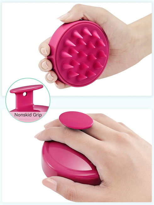 HEETA Scalp Massager Hair Growth, Soft Silicone Scalp Scrubber Shampoo Brush for Exfoliation and Dandruff Removal