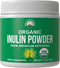 Organic Inulin Powder - Natural Prebiotic Fiber for Gut Health, USDA Organic Raw Plant Based Vegan Supplement