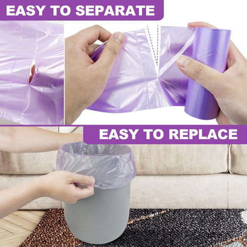 Small Trash Bags, 105 Count, 4 Gallon, Unscented Mini Garbage Bags for Bathroom, Wastebasket Bin Liners