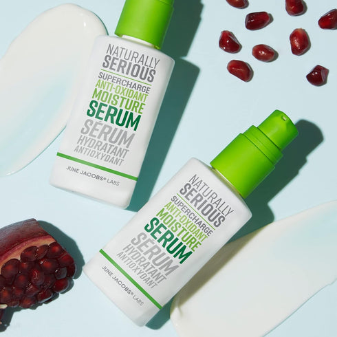 Supercharge Anti-Oxidant Moisture Serum by Naturally Serious | Hydrating Face Serum with Hyaluronic Acid for Dry Skin