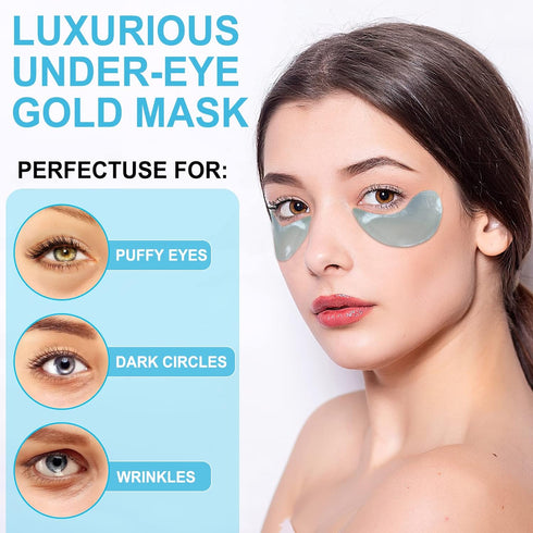 LAVONE Under Eye Patches - 30 Pairs Hydrating & Anti-aging Eye Mask for Dark Circles, Puffiness, Wrinkles, Eye Bags