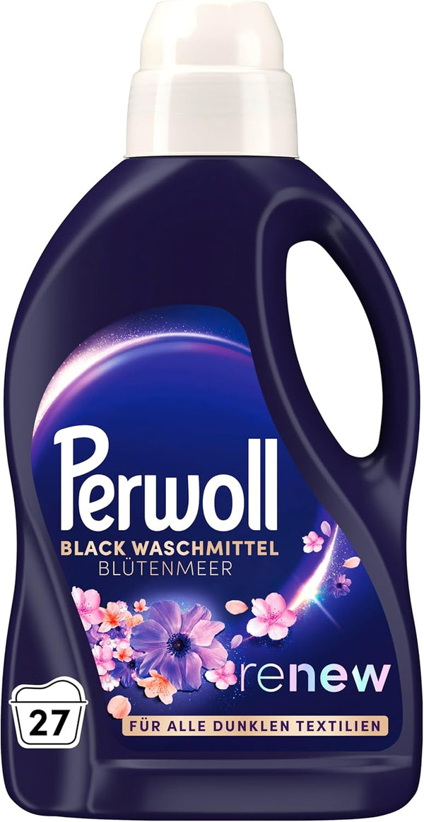 Perwoll Renew Sea of Flowers Detergent (1x 27 Wash Loads), Mild Deetergent Gently