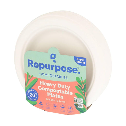 Repurpose 6" Eco-Dessert Plates, 20 Count