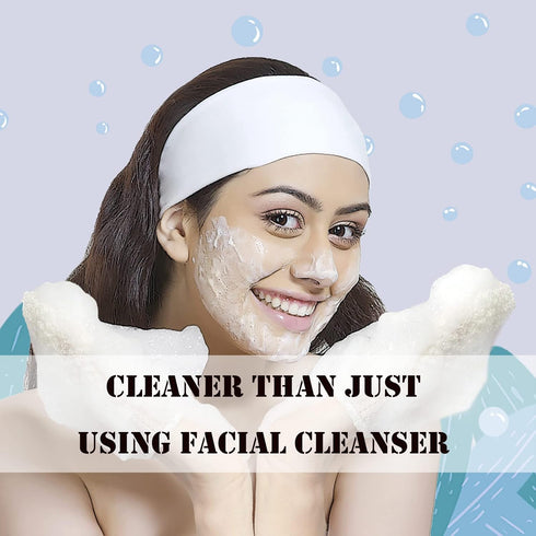 MIG4U 3 PCS Exfoliating Facial Scrubber Mitt, Face Cleanser Wash Mittens for Men & Women