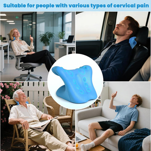 Neck Stretcher Cervical Traction Device, Neck Hump Corrector for TMJ Pain and Shoulder Pain Relief, Neck and Shoulder