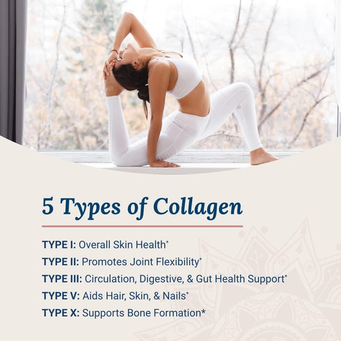 Live Conscious Beyond Collagen Multi Collagen Powder for Women w/Types I, II, III, V & X - 41 Servings