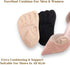 CB 4-Pairs Metatarsal Pads for Shoes, Ball-of-Foot Sponge Cushions Inserts for Foot Pain Relief, Style C-Nude & Black