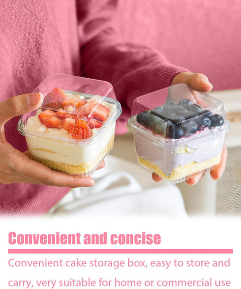 Wuqoioo 100 Pack Plastic Dessert Cups, Disposable Dessert Cups With Lids And Spoons Yogurt Parfait Containers, Tiramisu
