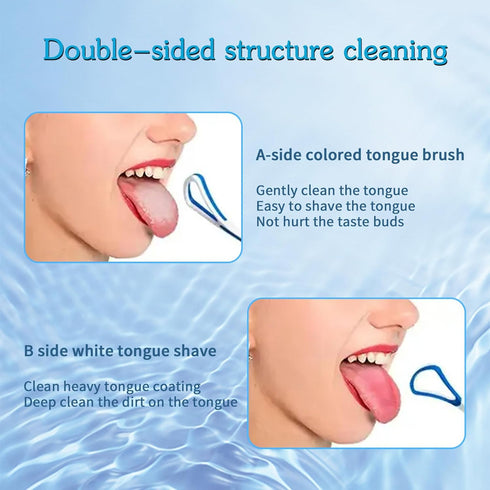 5 Pieces Colorful Plastic Tongue Scraper Cleaner Kit for Adults & Kids, Fresh Breath Accessory