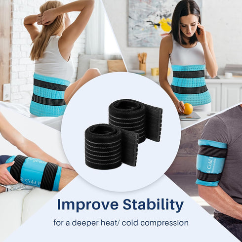Comfytemp Reusable Ice Pack Strap, 27.6 x 2 in, Stretchable Ice Belt Extender Strap for Most Ice Packs, 1pc
