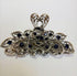 Women Fashion Retro Metal Alloy Rhinestone Large Size Fancy Hair Claw Jaw Clips for Thick Hair (Ink-Blue Colour 1)