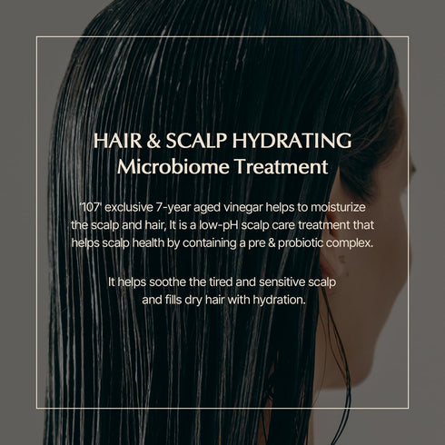 107 HAIR & SCALP HYDRATING Microbiome Treatment - 180ml Hair Mask for Scalp Soothing - Paraben & Cruelty Free