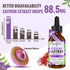 Saffron Supplements - 88.5 mg Saffron Extract Liposomal Drops for Mood, Energy, Vision & Focus with Ashwagandha,