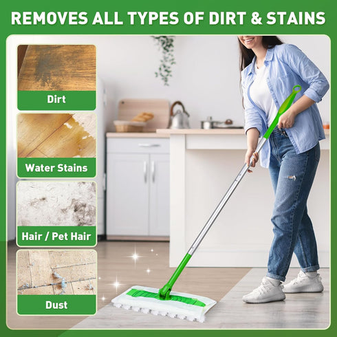 NXPPYY 100ct Dry Sweeping Cloths for Swiffer Sweeper Mop, Heavy Duty Microfiber Duster Mop Pad Refills, Captures Dust