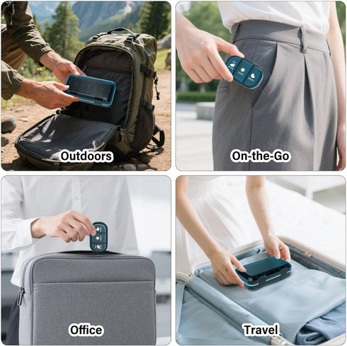 Vikie 3 (3x7 Weekly Pill Organizer Times a Day with Morn NOON Night Sections, BPA-Free, Portable & Moisture-Proof