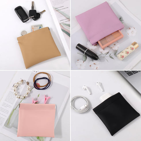 BUSOHA 6 PCS Small Makeup Bag for Purse, Mini Portable Cosmetic Bags for Women, Small Travel Kit Storage Pouch