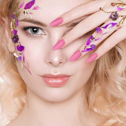 Maitys Glitter Nail Wraps Polish Strips, 16 Sheets Self Adhesive Solid Color Fingernail Stickers with 2 Nail Files