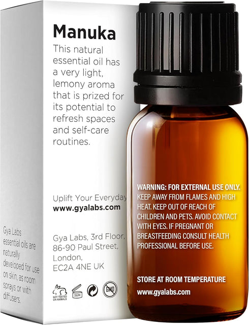 Gya Labs Manuka Essential Oil for Skin - 0.34 Fl Oz, 100% Pure Natural Oils for Aromatherapy & Candle Making