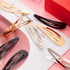 WILLBOND 30 Pieces Large Metal Snap Hair Clips - Nonslip Barrettes for Women in Gold, Silver, Black
