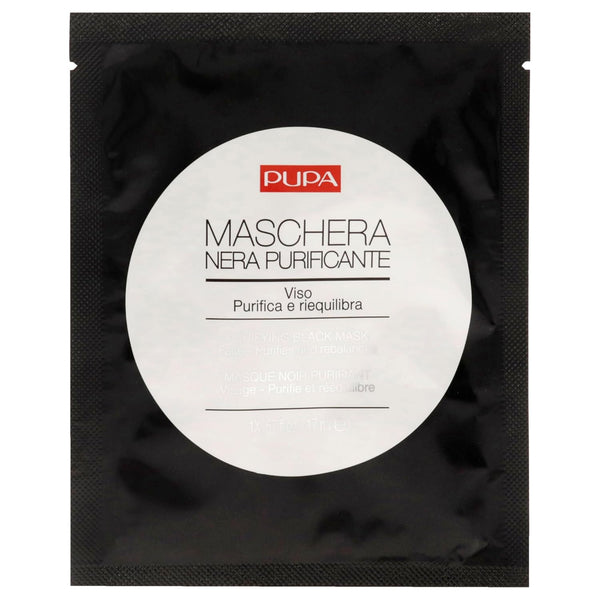 Pupa Milano Purifying Black Face Mask, Intensive Treatment for Excess Sebum, 0.57 Oz