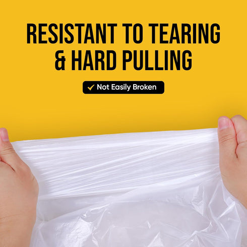 Small Trash Bags, 4 Gallon, 100 Count, White, Unscented, Thickened & Strong Liners for Kitchen Office