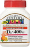 21st Century D3 Chewable - Orange Flavor, 400 IU - 110 Chewable Tablets for Daily Vitamin D Support.