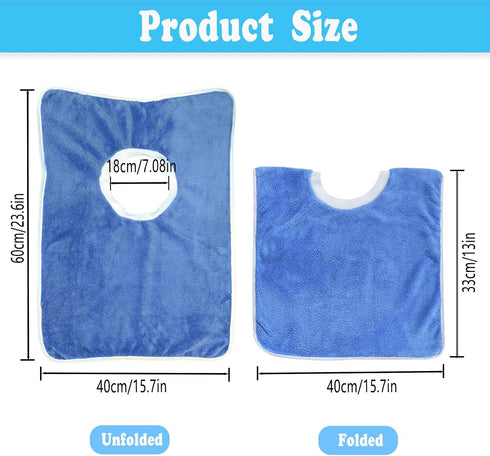 MatFirsmo 3 Pack Adult Bibs for Women and Men, Washable and Reusable Terry Cloth Bibs for Adults Large Towel Bibs
