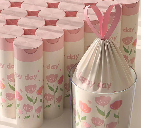 YIHUANYIFA 4 200pcs (4Gallon 200pcs) Gallon Trash Bags Drawstring Tearing-free for Bathroom Office Home Bedroom Trash