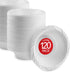 Stock Your Home 120 Pack 12 oz Elegant White Plastic Bowls, Small Disposable Bowls for Parties, Soup & Salad