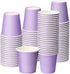 3 oz Small Disposable Mouthwash Cups, 100 Packs Bathroom Paper Cups, Espresso Paper Cups, Purple for Home Rvs Campers