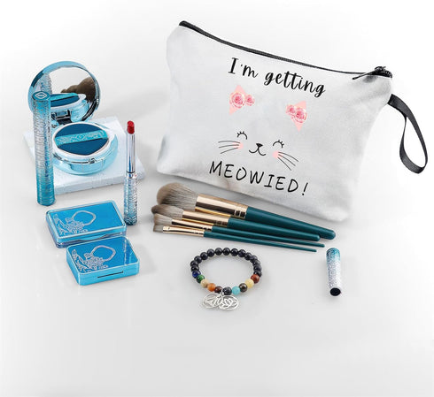 SEAMOON Bride to Be Gifts, Makeup Bags Travel Pouch, Bridal Gifts for Bachelorette Party