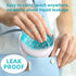 ARGOMAX Leak Proof Retainer Cleaner Case for Soaking Dentures, Denture Travel Case, White and Blue