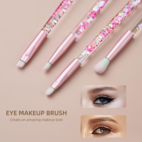 Unicorn Elf Makeup Brush Set, Glitter Foundation, Blush, Eye Shadow Brushes with Liquid Case for Girls