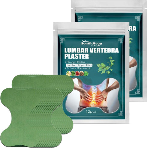 Lumbar Vertebra Patches, Herbal Wormwood for Muscle and Joint Comfort, Non-Invasive Management, 24 Pcs