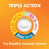 nutrazul Immune Triple Action Effervescent Tablet - 1000 mg Vitamin C, Vitamin D, Zinc, Orange 20's (Pack of 3), Gluten