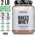 Naked Whey Chocolate Protein Powder - 3 Ingredients, Grass Fed, Organic, Gluten Free - 24 Servings