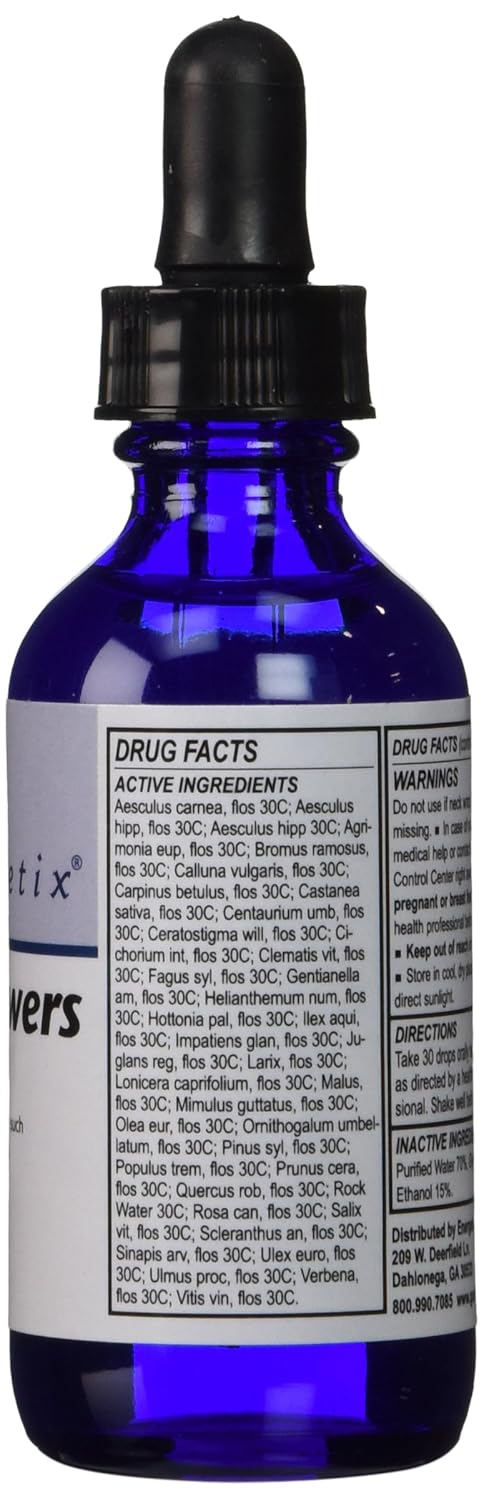 Energetix Fields of Flowers Homeopathic Remedy - 38 Flower Essences for Emotional Symptoms - 2 Fluid Ounce