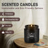 pliadvbu 12PCs Set, 3.05 Black Scented Candles - Aromatherapy Candle Soy Wax Candle for Home Camping & Garden