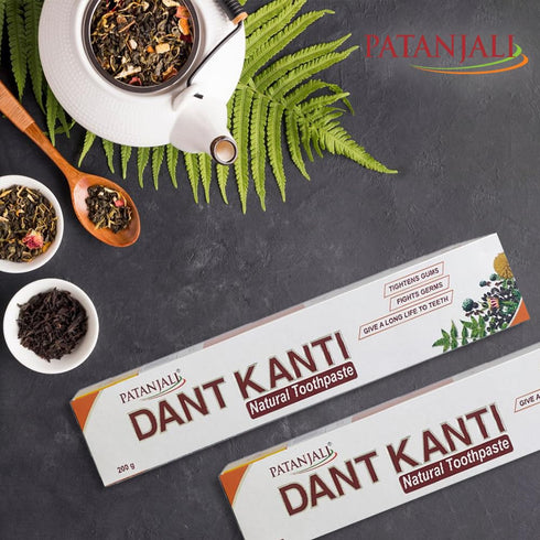 Patanjali Dant Kanti Natural Toothpaste, 200g / 6.76 fl oz, Pack of 5