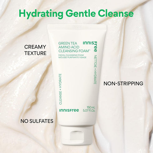 innisfree Green Tea Seed Hyaluronic Serum - Korean Face Serum with Panthenol and Niacinamide for Hydration