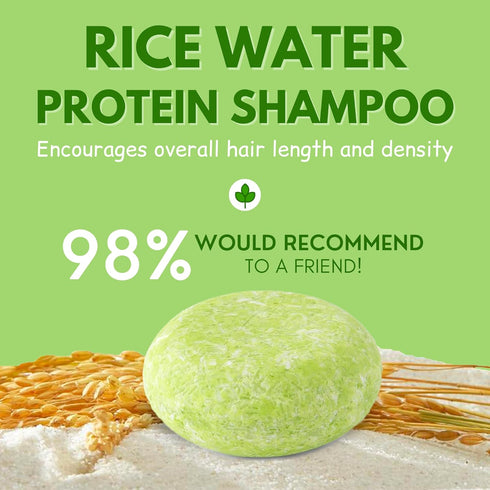 Shampoo Bar Pack 3 - Ginger, Rosemary & Rice Water - pH Balanced Hair Growth Solid Soap